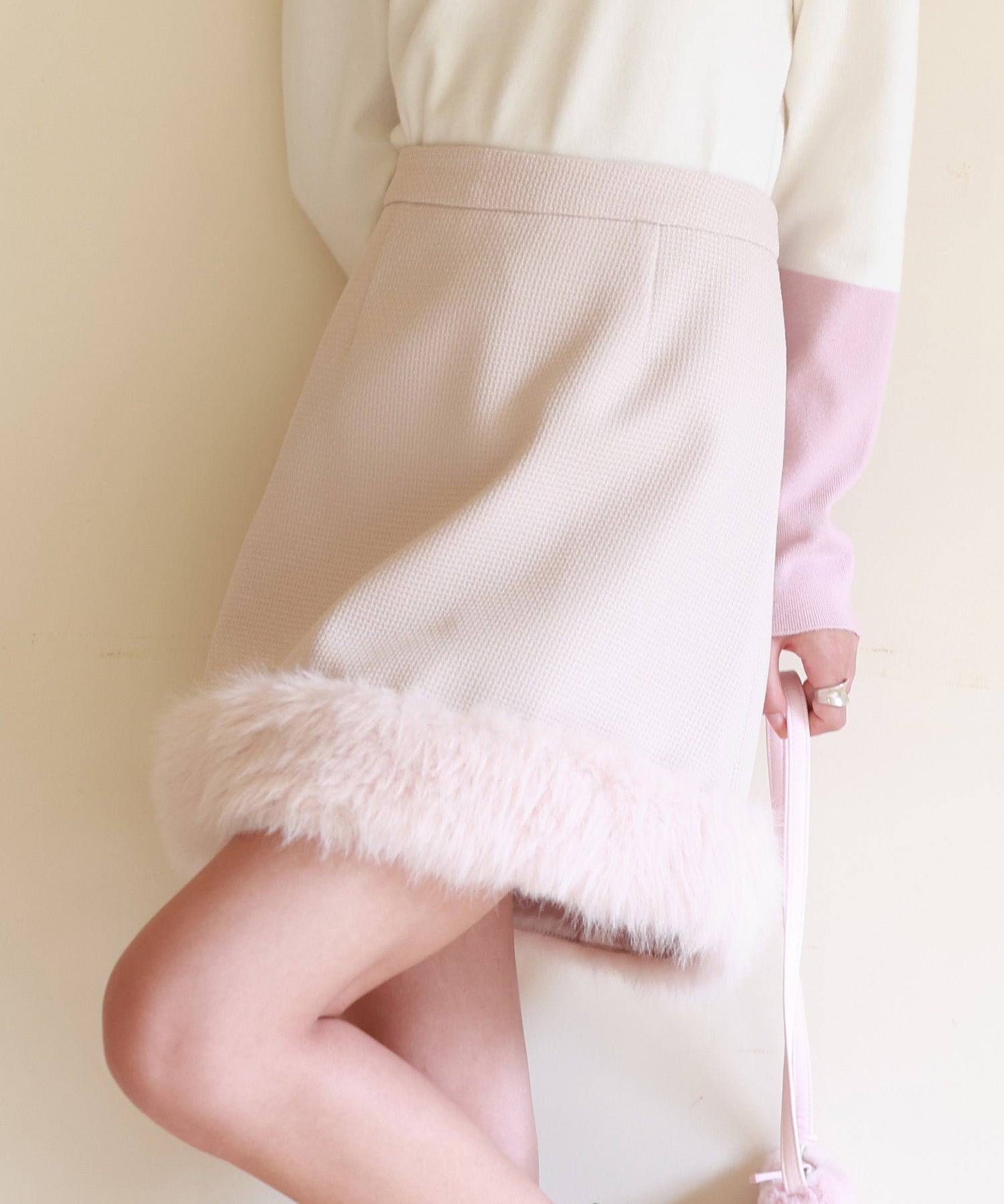 裾ファーハイウエストミニスカートsdp0145