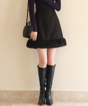 裾ファーハイウエストミニスカートsdp0145-102-8