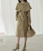 ケープ風ミモレ丈トレンチコートsdp0147-103-17