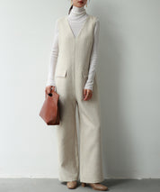 深Vネックツイードオールインワンsdp0150-102-14