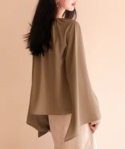 スリットフレアスリーブブラウスsdp0165 ブラウン