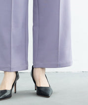 スカラップウエストワイドパンツsdp0172 ラベンダー