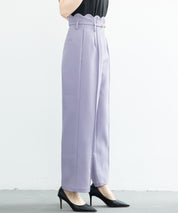 スカラップウエストワイドパンツsdp0172 ラベンダー