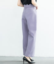 スカラップウエストワイドパンツsdp0172 ラベンダー