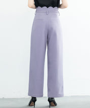 スカラップウエストワイドパンツsdp0172 ラベンダー