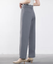 スカラップウエストワイドパンツsdp0172 チャコール