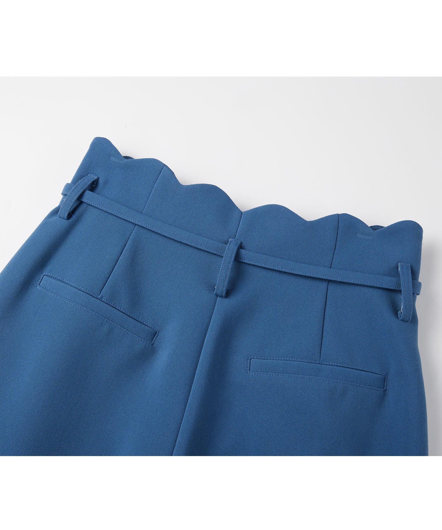 スカラップウエストワイドパンツsdp0172 ブルーグレー