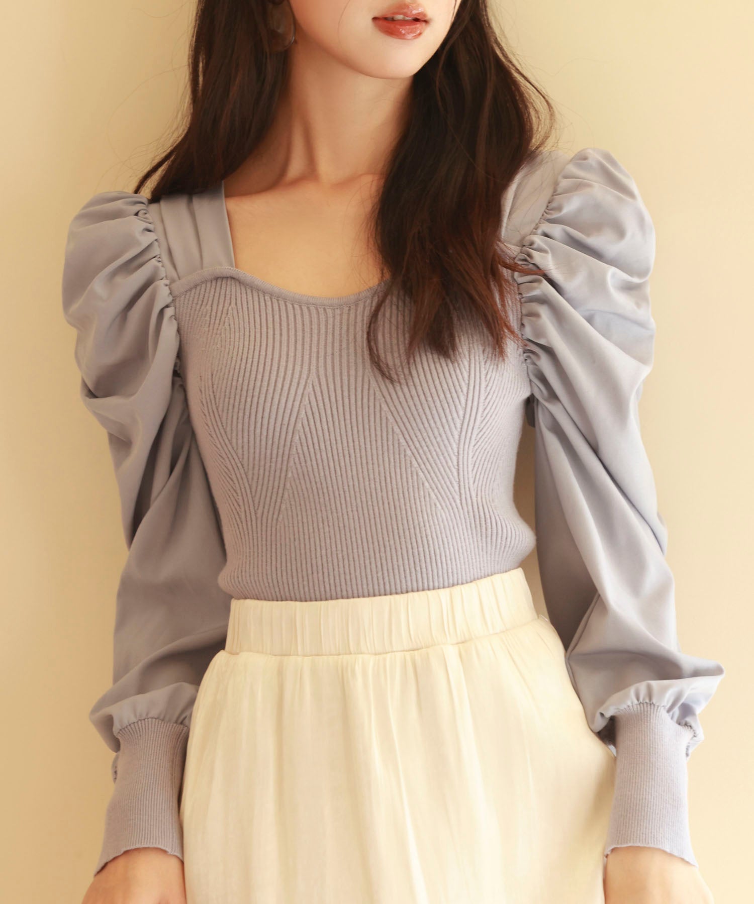 異素材ドッキングニットプルオーバーsdp0179-103-100