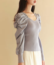 異素材ドッキングニットプルオーバーsdp0179 ラベンダー