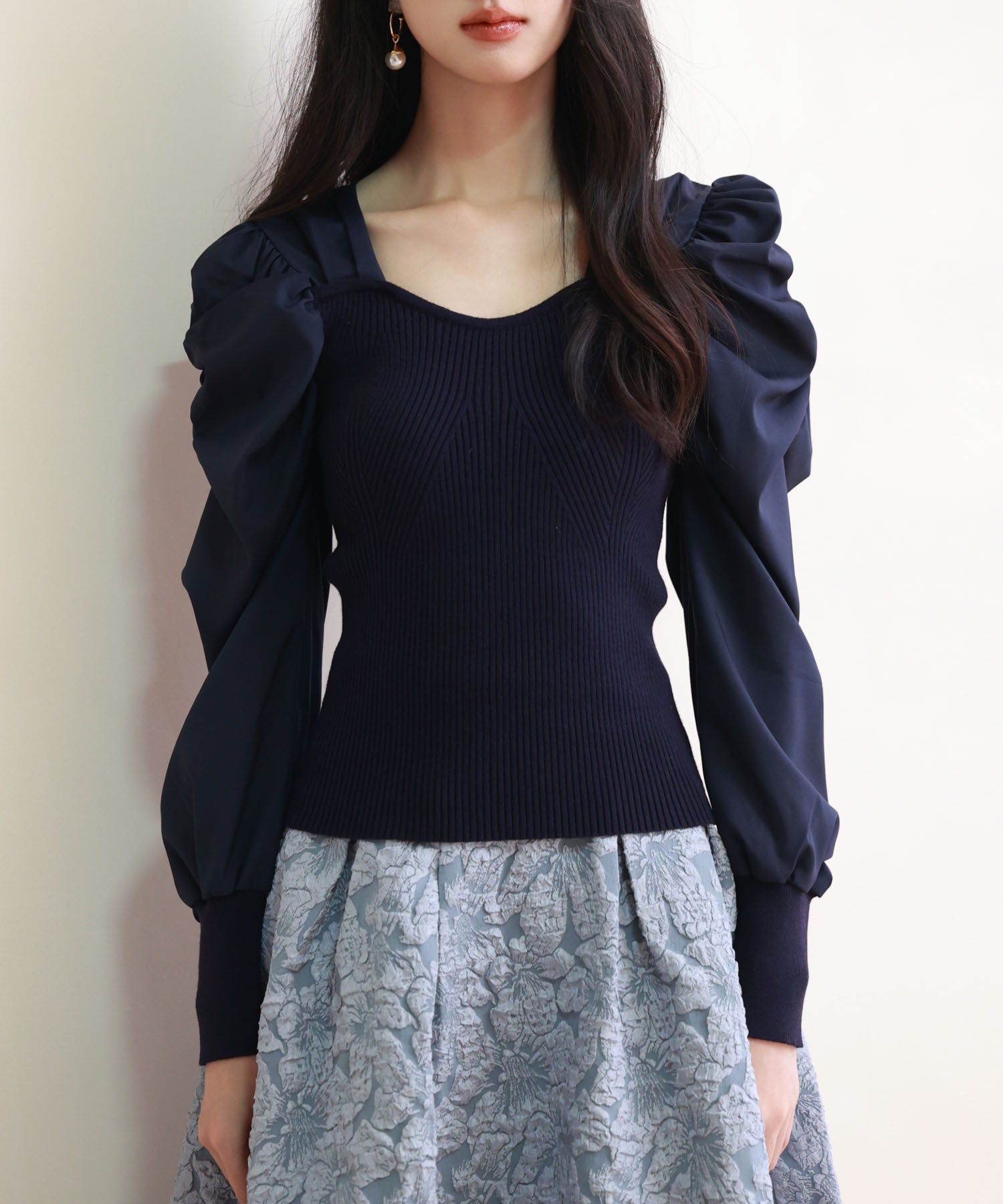 異素材ドッキングニットプルオーバーsdp0179-103-16