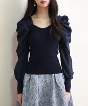 異素材ドッキングニットプルオーバーsdp0179-103-16