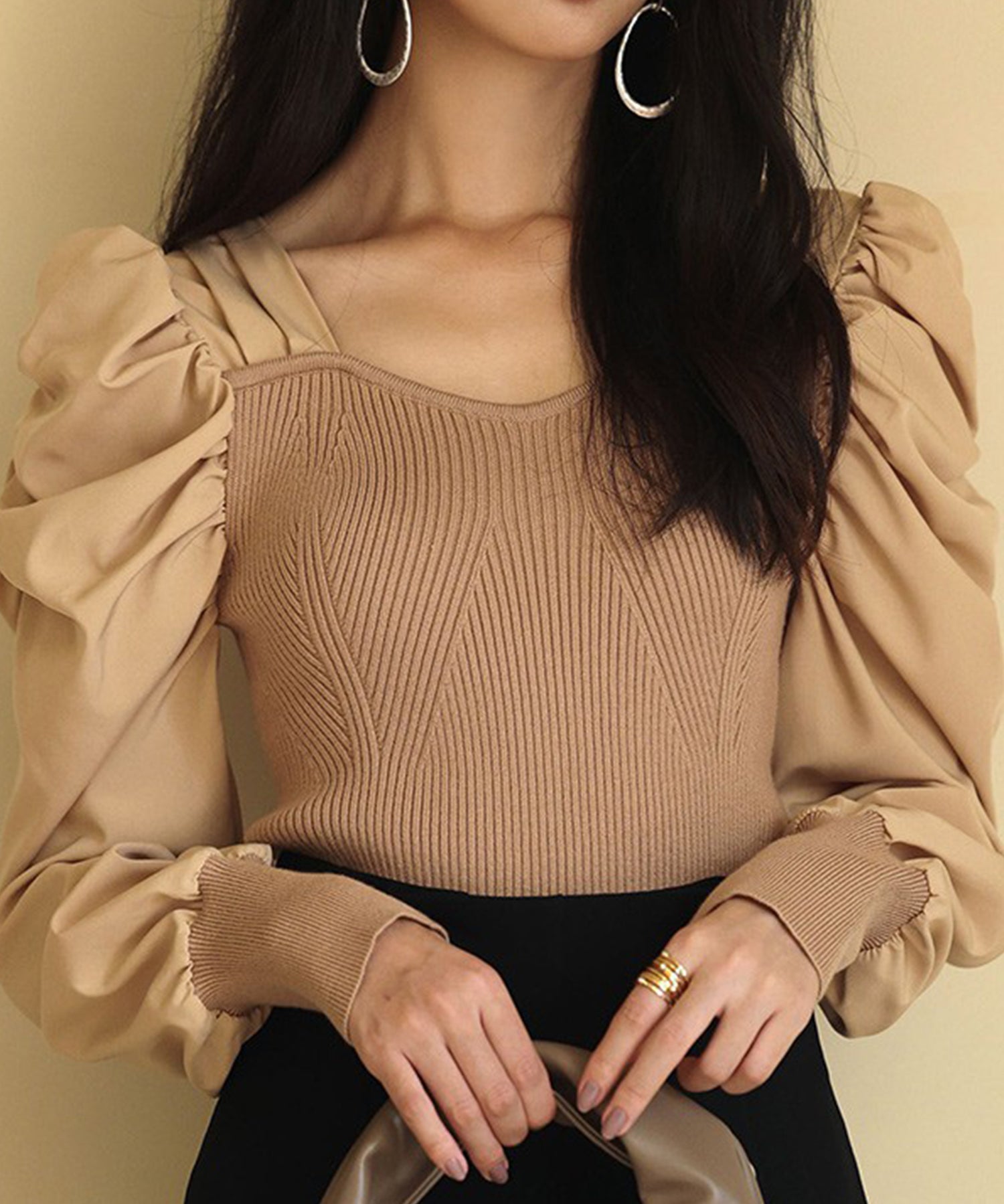 異素材ドッキングニットプルオーバーsdp0179-103-45