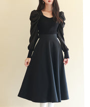 異素材ドッキングニットプルオーバーsdp0179 ブラック