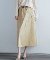 ハイウエストカーゴポケットロング丈スカートsdp0182 ベージュ