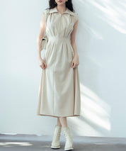 ウエストタックミモレ丈ワンピースsdp0183-102-14