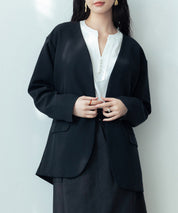 ドロップショルダーVネックジャケットsdp0184 ブラック