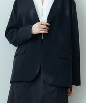 ドロップショルダーVネックジャケットsdp0184 ブラック