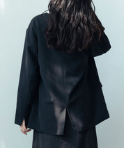 ドロップショルダーVネックジャケットsdp0184 ブラック