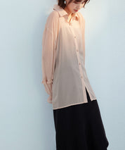 ふんわりスリーブシアーシャツトップスsdp0187 ベージュ