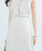 ハイウエスト仕様ミモレ丈スカートsdp0193 ベージュ