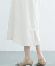 ハイウエスト仕様ミモレ丈スカートsdp0193 ベージュ