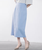 ハイウエスト仕様ミモレ丈スカートsdp0193 ブルー