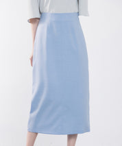 ハイウエスト仕様ミモレ丈スカートsdp0193 ブルー