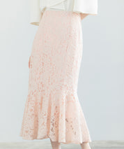 マーメイドス総レース生地スカートsdp0200 ピンク