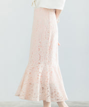 マーメイドス総レース生地スカートsdp0200 ピンク