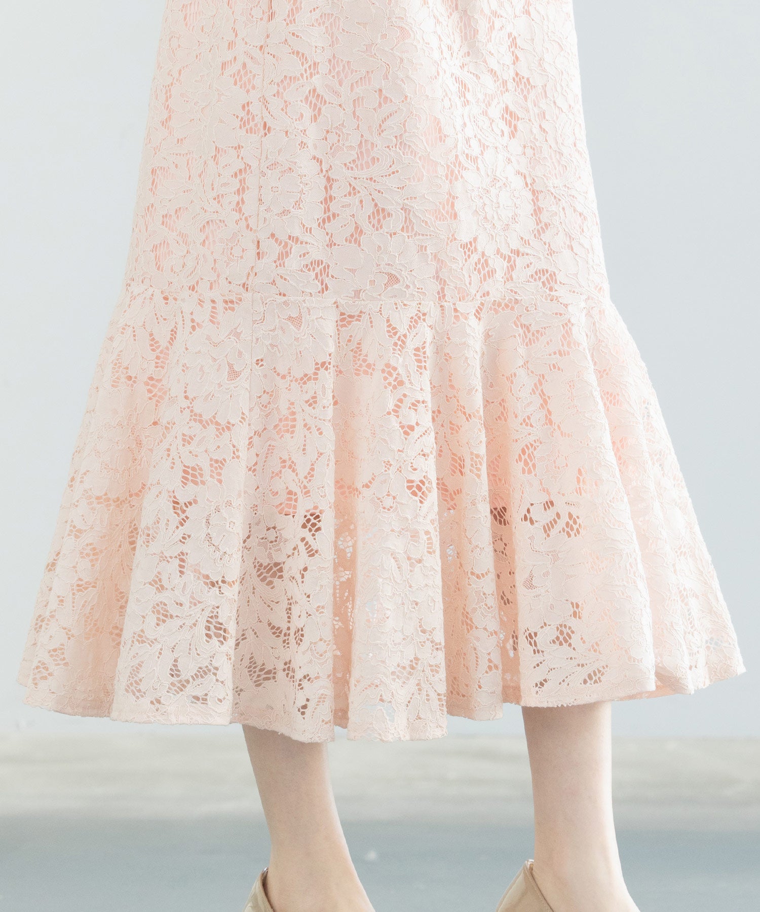 マーメイドス総レース生地スカートsdp0200 ピンク