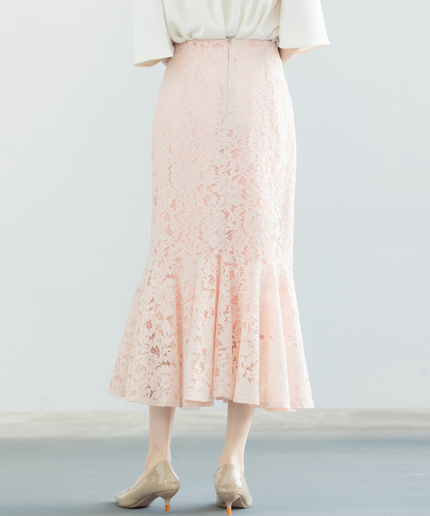 マーメイドス総レース生地スカートsdp0200 ピンク