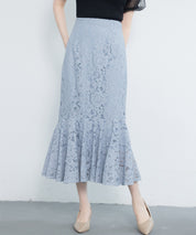 マーメイドス総レース生地スカートsdp0200-102-34