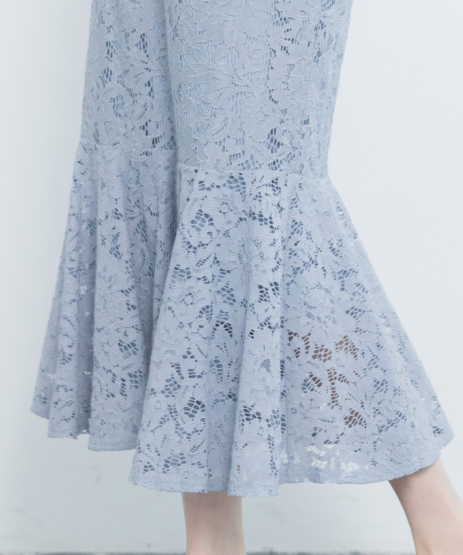 マーメイドス総レース生地スカートsdp0200 ブルー