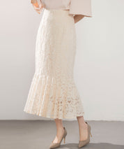 マーメイドス総レース生地スカートsdp0200-102-38