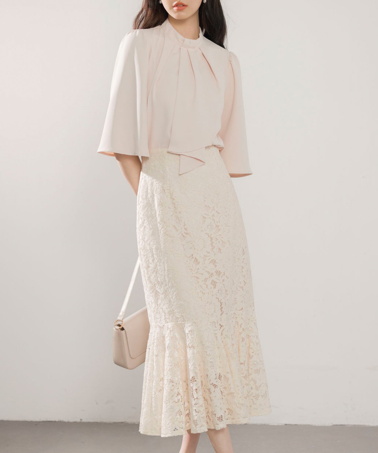 マーメイドス総レース生地スカートsdp0200 アイボリー