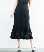 マーメイドス総レース生地スカートsdp0200-102-8