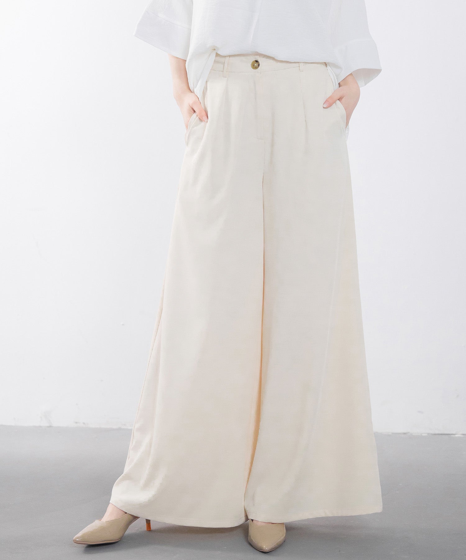 体型カバーハイウエストワイドパンツsdp0202-102-38