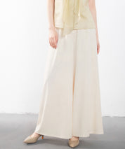 体型カバーハイウエストワイドパンツsdp0202 アイボリー