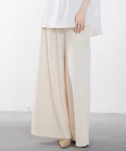 体型カバーハイウエストワイドパンツsdp0202 アイボリー