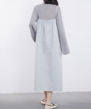 フクレジャガード素材キャミワンピースsdp0216 グレー