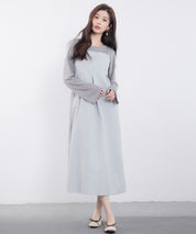 フクレジャガード素材キャミワンピースsdp0216 グレー