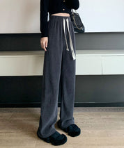 裏起毛コーデユロイワイドパンツsdpalhj01 チャコール