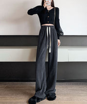 裏起毛コーデユロイワイドパンツsdpalhj01 チャコール