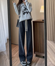 裏起毛コーデユロイワイドパンツsdpalhj01 チャコール