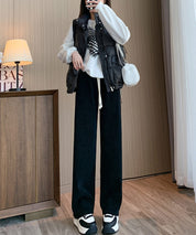 裏起毛コーデユロイワイドパンツsdpalhj01 ブラック