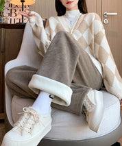 裏起毛コーデユロイワイドパンツsdpalhj01 モカ