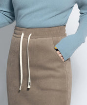 ウエストゴム裏起毛ミモレ丈スカートsdpalhj02a ベージュ