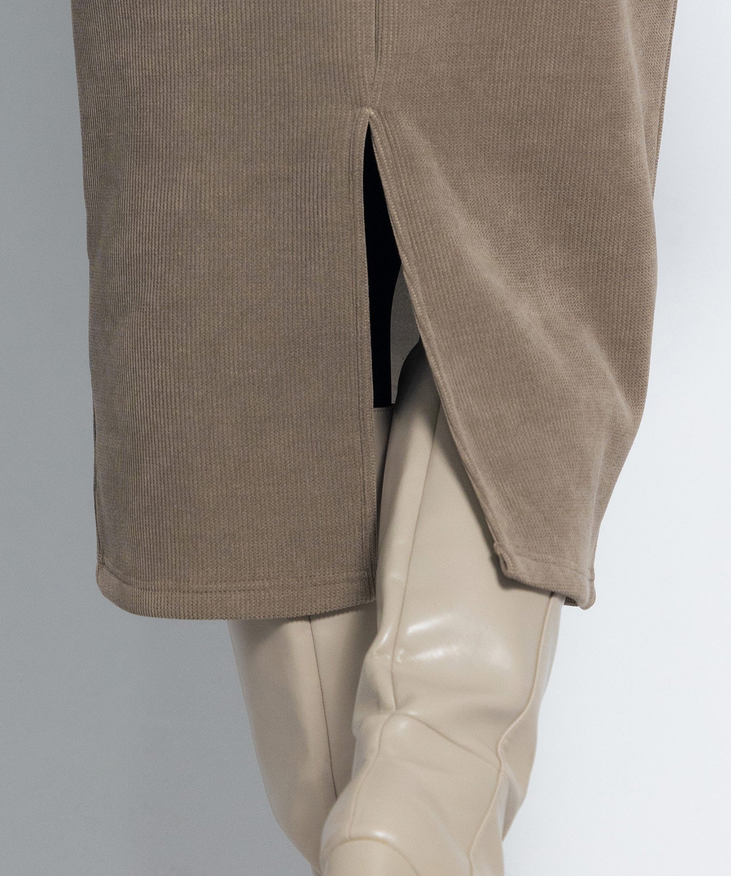 ウエストゴム裏起毛ミモレ丈スカートsdpalhj02a ベージュ