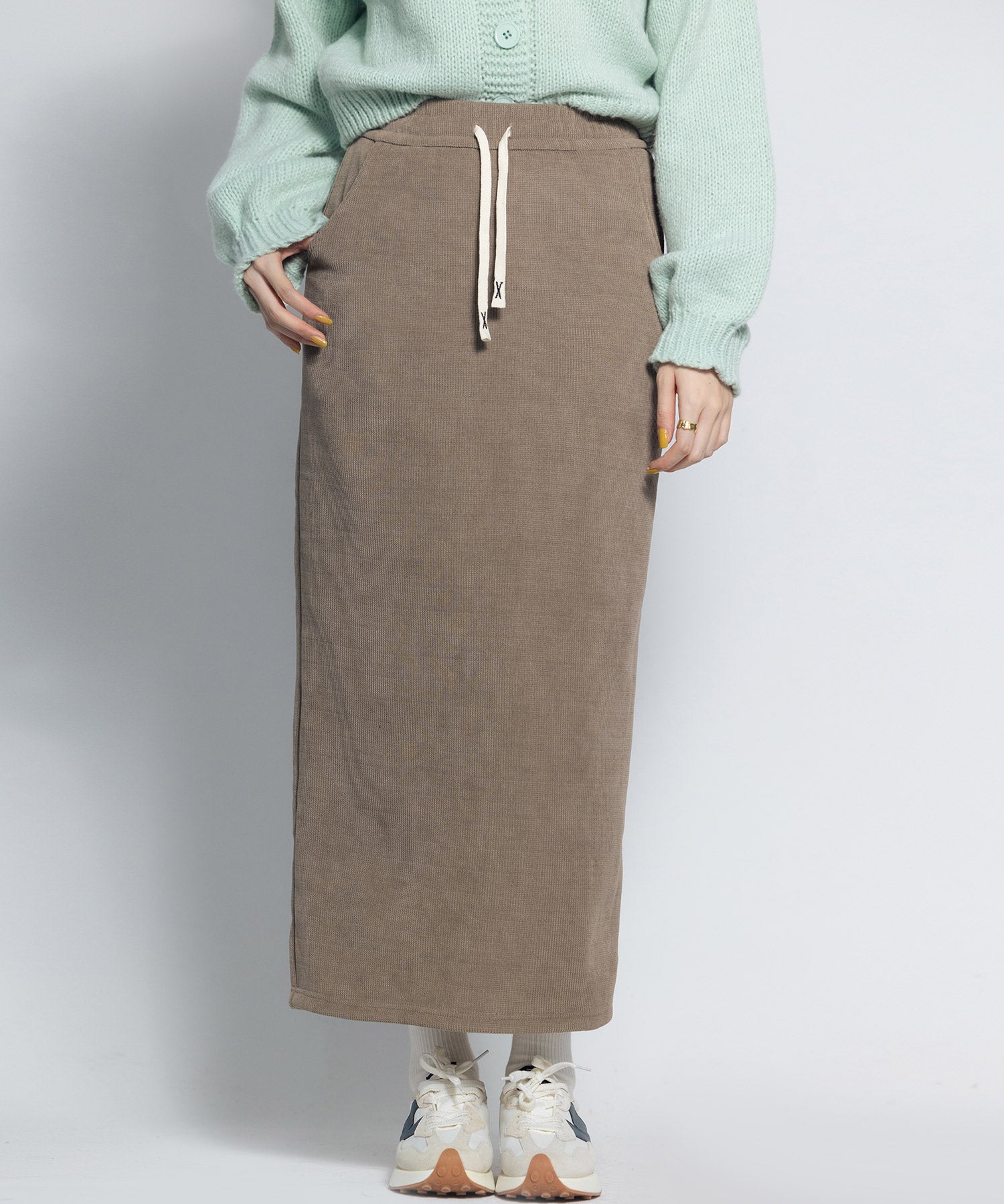 ウエストゴム裏起毛ロング丈スカートsdpalhj02b-102-14