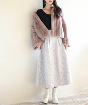 リブ編み暖か裏起毛ストレッチトップスsdpaljr001